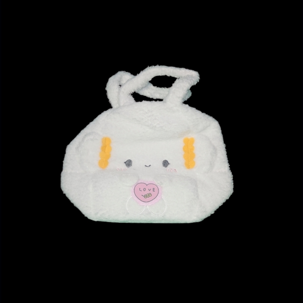 Sanrio Cogimyun Fluffy Zippered Love Bag 8inx10in NWT